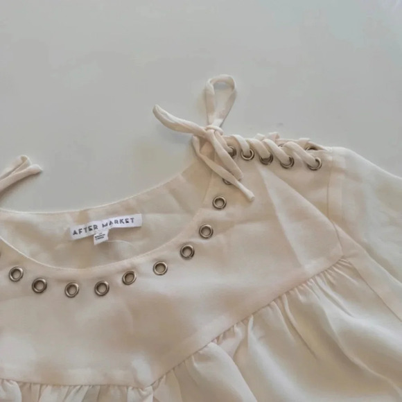 After Market- Blouse-Ribbon- Romantic-Fairy-Renaissance- Sheer- Women's- S - Picture 5 of 16